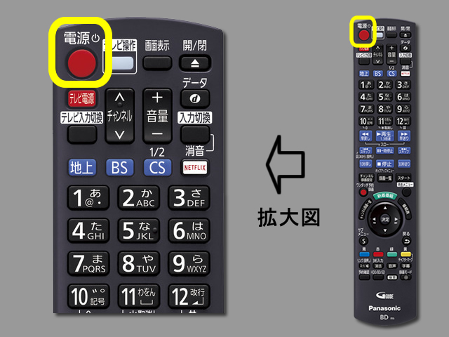 手順①　電源ボタンの位置