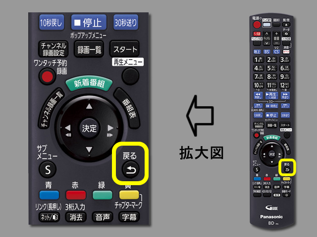 手順⑧　戻るボタンの位置と設定終了