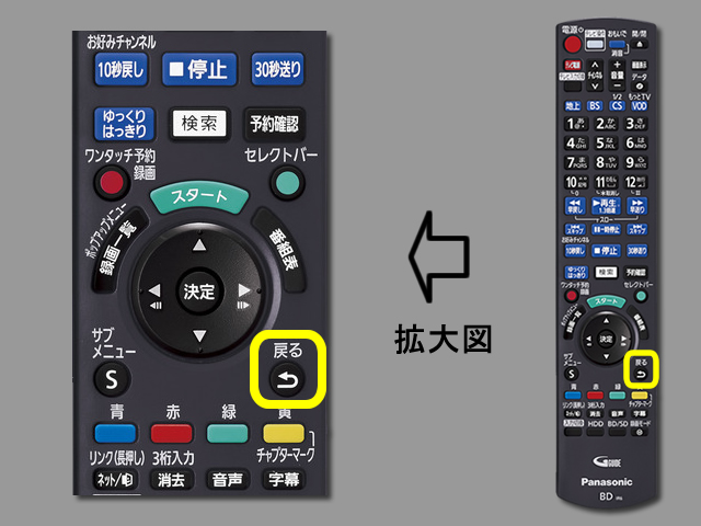 手順⑧　戻るボタンの位置と設定終了