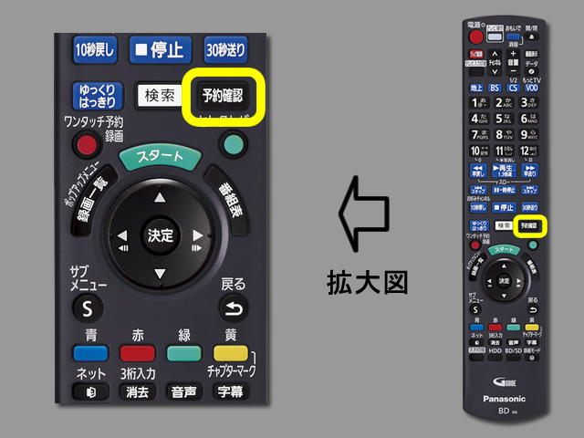 手順②　予約確認ボタンの位置