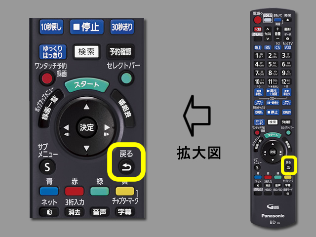 手順⑧　戻るボタンの位置と設定終了