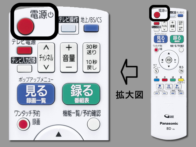 手順①　電源ボタンの位置