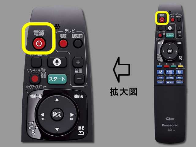 手順①　電源ボタンの位置