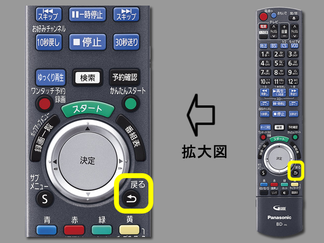手順⑧　戻るボタンの位置と設定終了