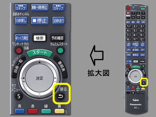 手順⑧　戻るボタンの位置と設定終了