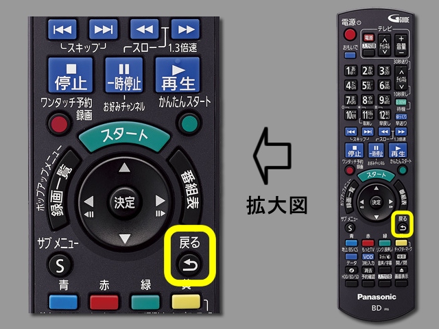 手順⑧　戻るボタンの位置と設定終了