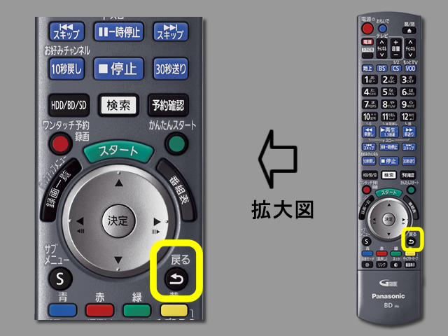 手順⑧　戻るボタンの位置と設定終了