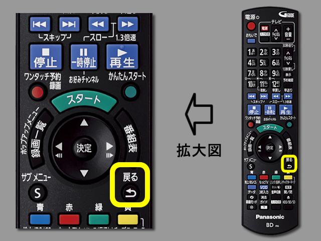 手順⑧　戻るボタンの位置と設定終了