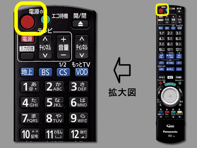 手順①　電源ボタンの位置