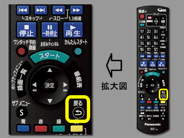 手順⑧　戻るボタンの位置と設定終了