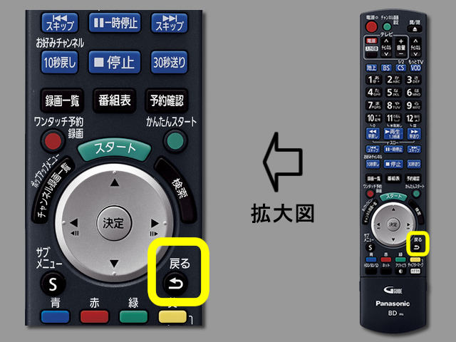 手順⑧　戻るボタンの位置と設定終了