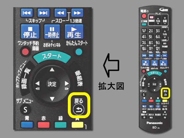 手順⑧　戻るボタンの位置と設定終了