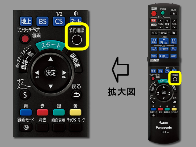 手順②　予約確認ボタンの位置