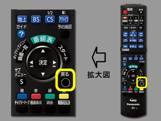 手順⑧　戻るボタンの位置と設定終了