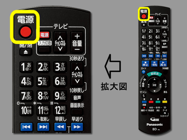 手順①　電源ボタンの位置