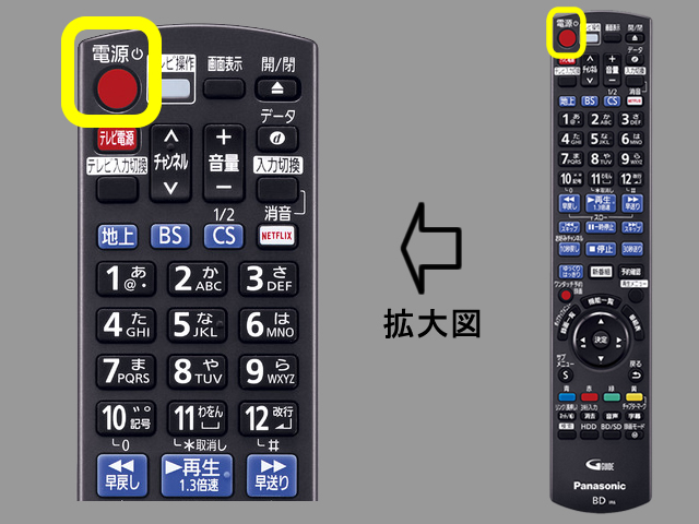 手順①　電源ボタンの位置