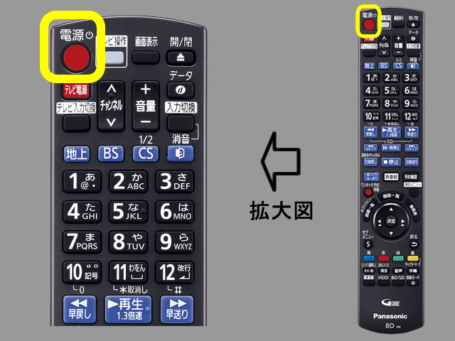 手順①　電源ボタンの位置