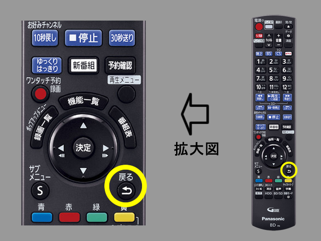 手順⑧　戻るボタンの位置と設定終了