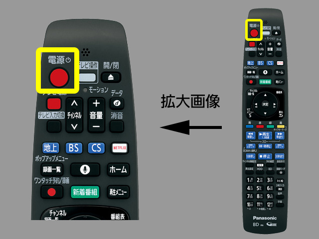 手順１　電源ボタンの位置