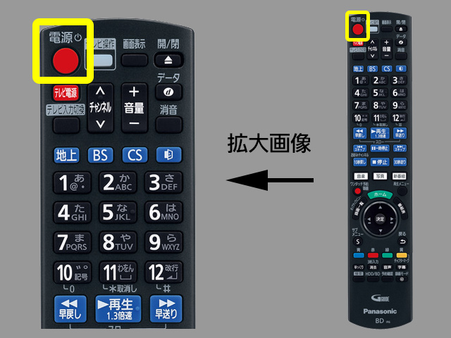 手順１　電源ボタンの位置