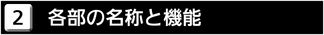 ２　各部の名称と機能
