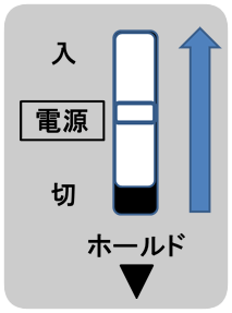 電源を入れる図解