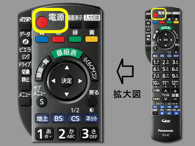 手順①　電源ボタン