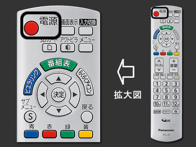 手順①　電源ボタン
