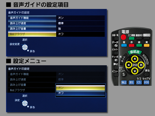 手順⑧　ウェブ　ブラウザ読み上げ設定