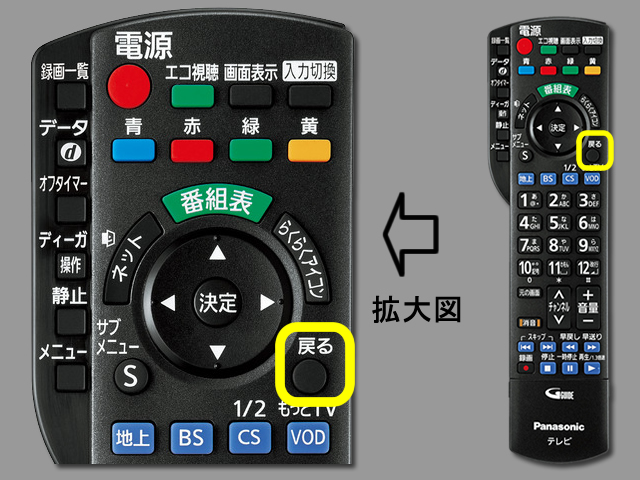 手順⑨　戻るボタンで設定終了