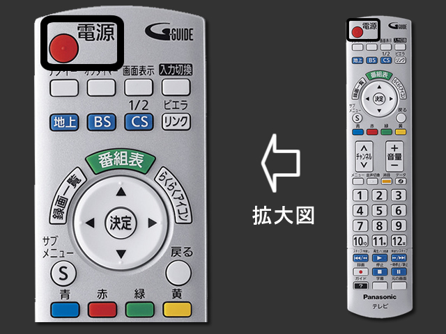 手順①　電源ボタン