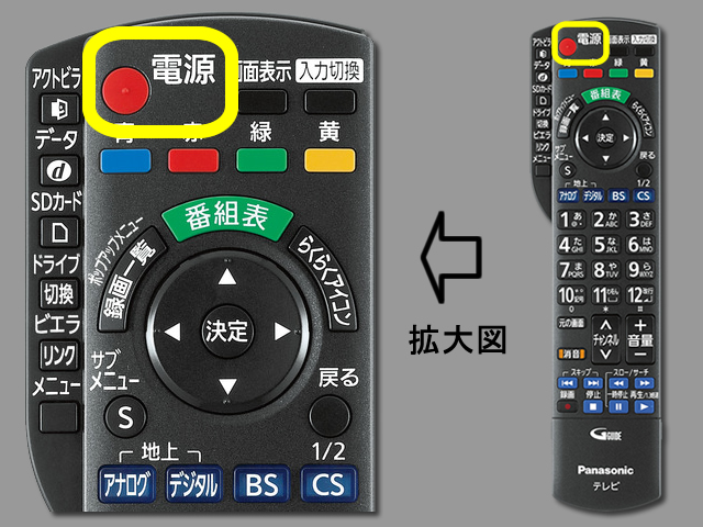手順①　電源ボタン