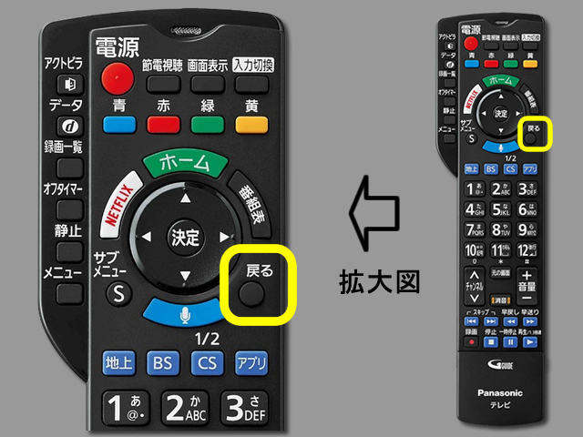 手順⑨　戻るボタンで設定終了
