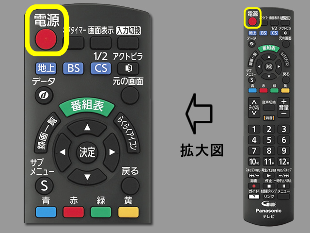 手順①　電源ボタン