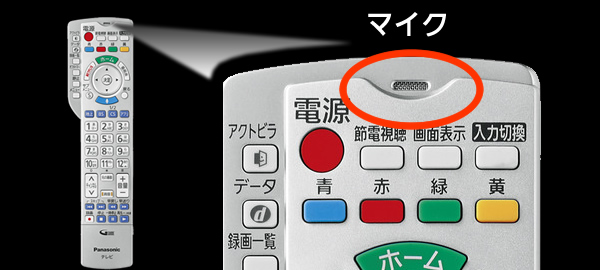 共通リモコン　マイク画像です