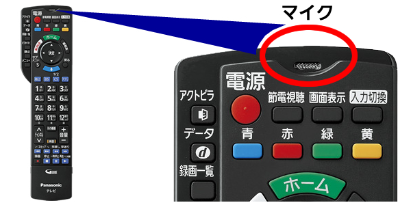 共通リモコン　マイク画像です